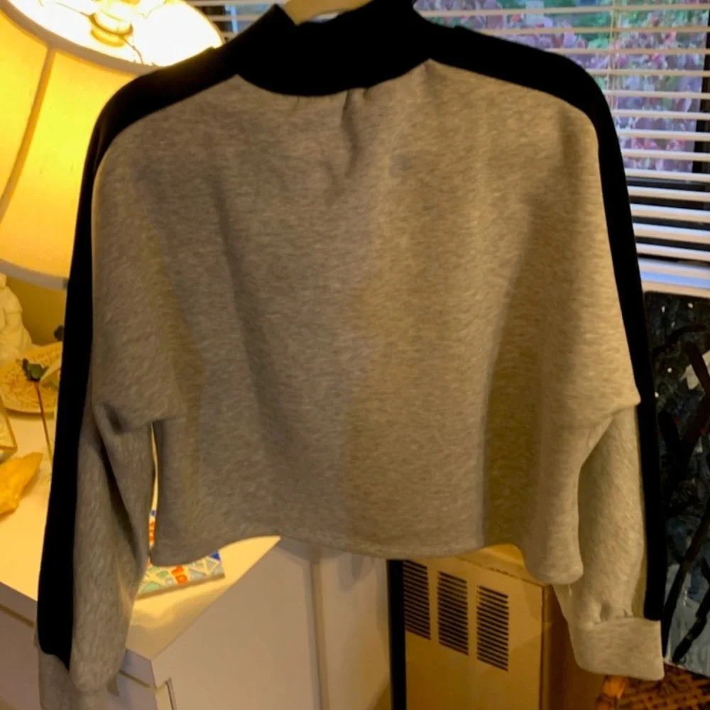 Zara Turn on the Music  Cropped Sweatshirt